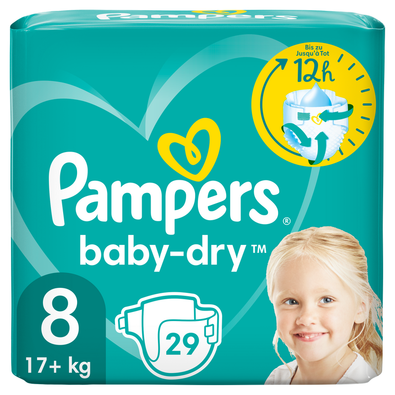 Pampers - Baby-Dry™ - Maat 8 - (17+ kg) 4x29 (116 Stuks)